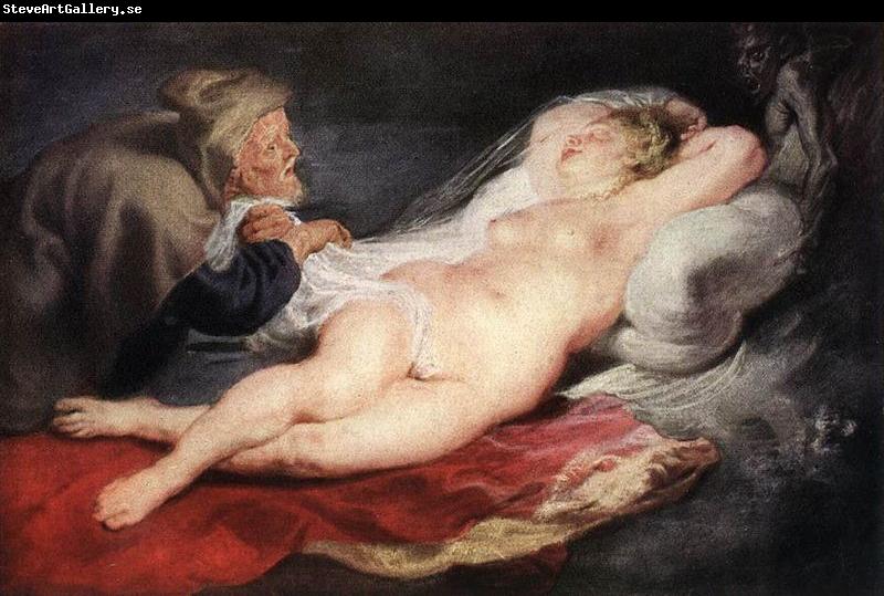 Peter Paul Rubens The Hermit and the Sleeping Angelica